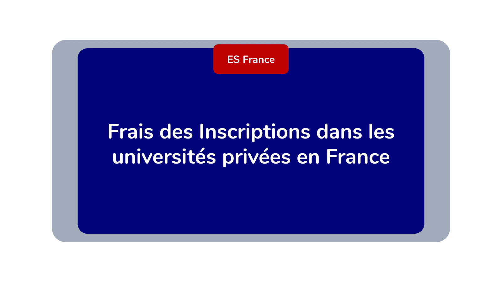 Frais Inscriptions universités privées France