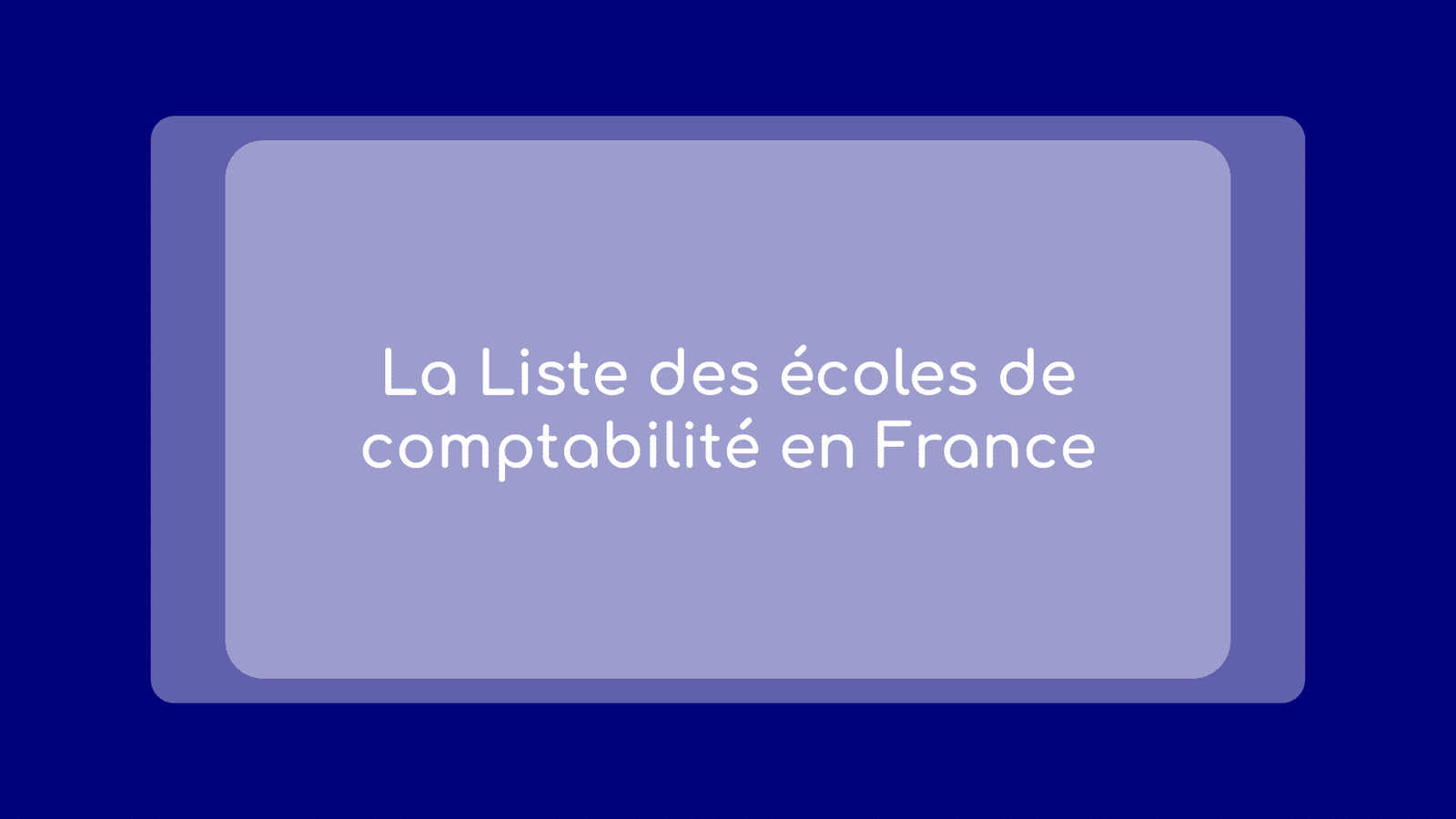 Liste des écoles de comptabilité en France