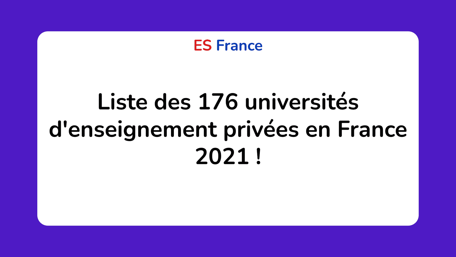 Liste des universités d'enseignement privées en France