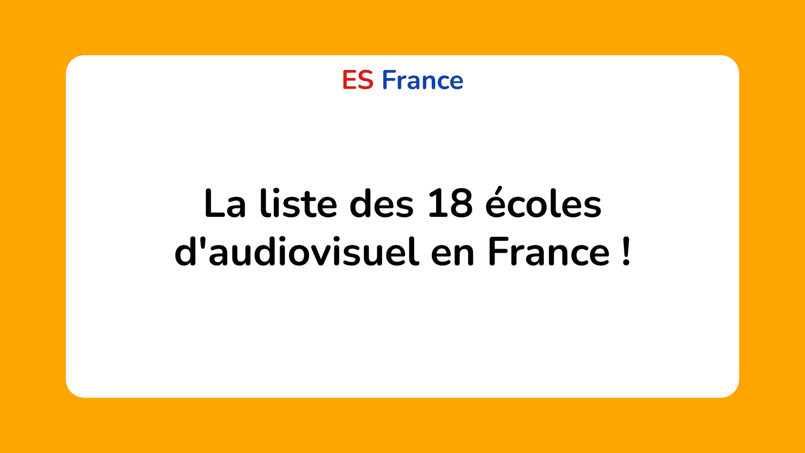 écoles d'audiovisuel en France