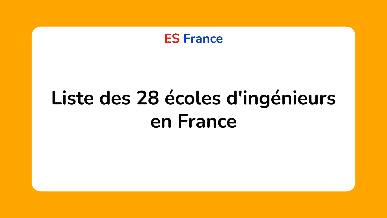 écoles d'ingénieurs en France