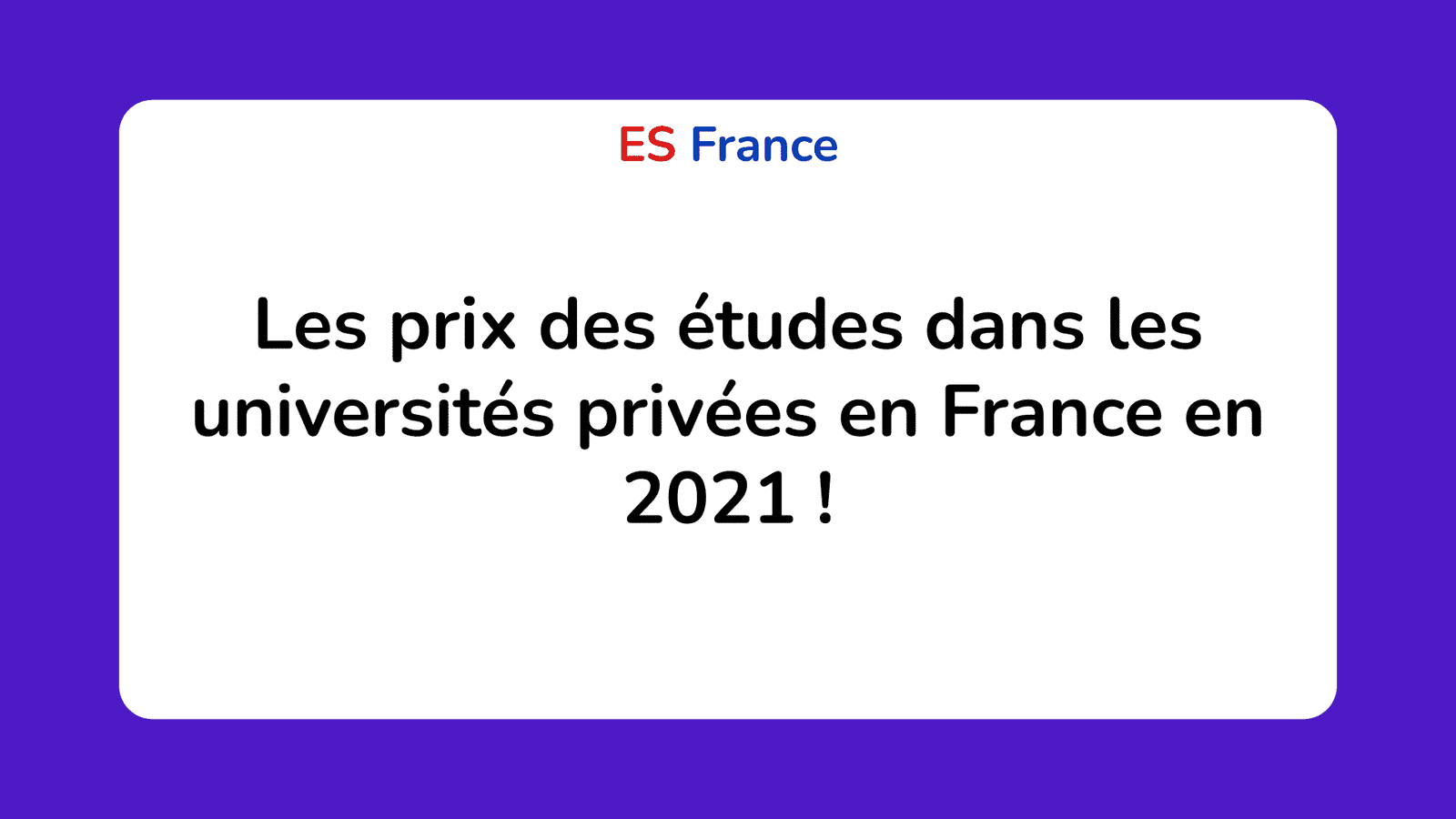 prix des études dans les universités privées en France