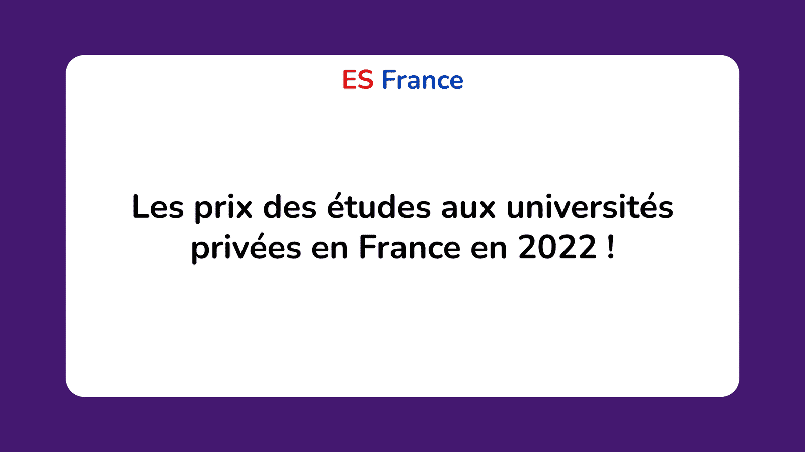 prix universités privées France