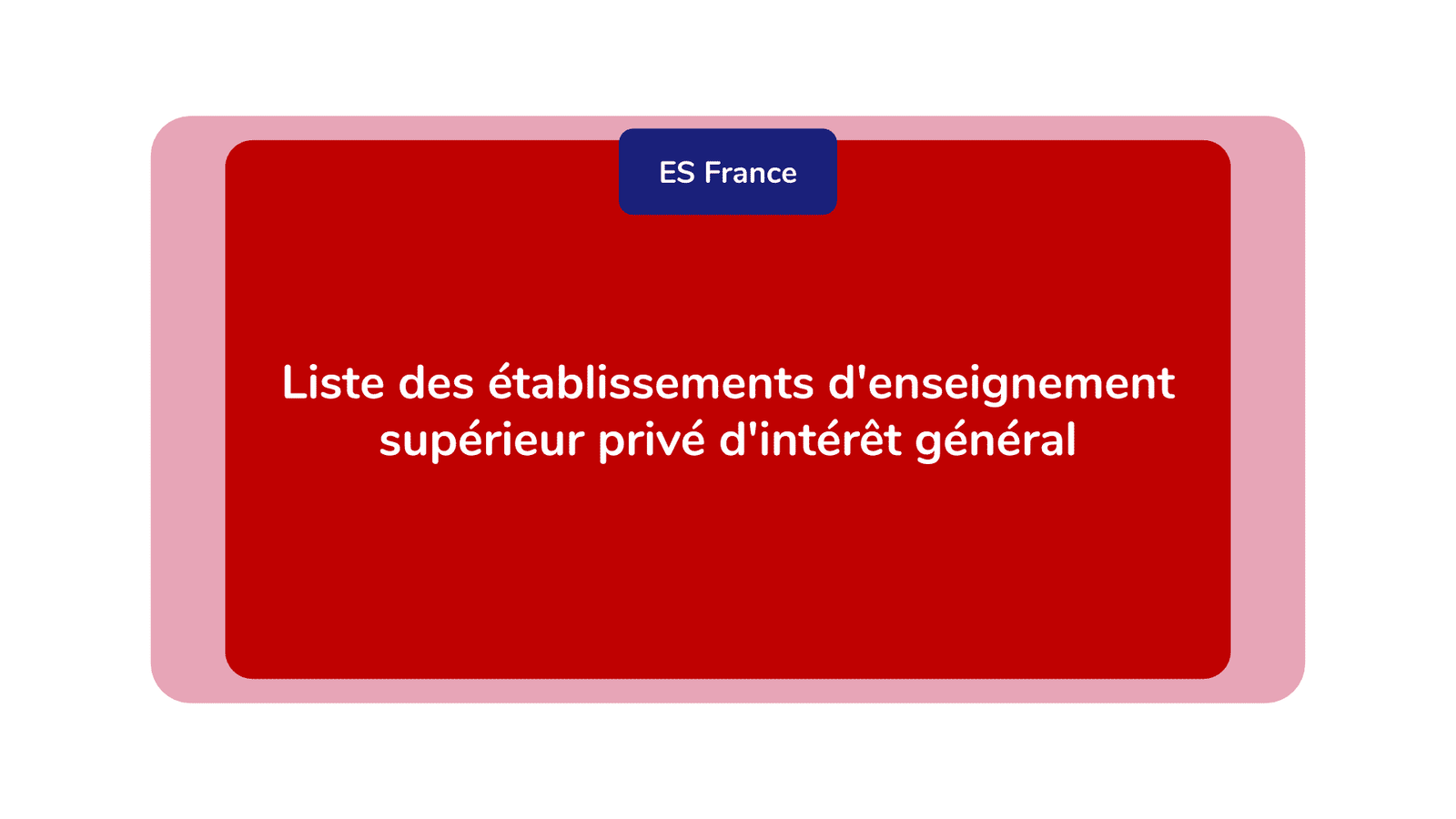 Liste des établissements d'enseignement supérieur privé d'intérêt général