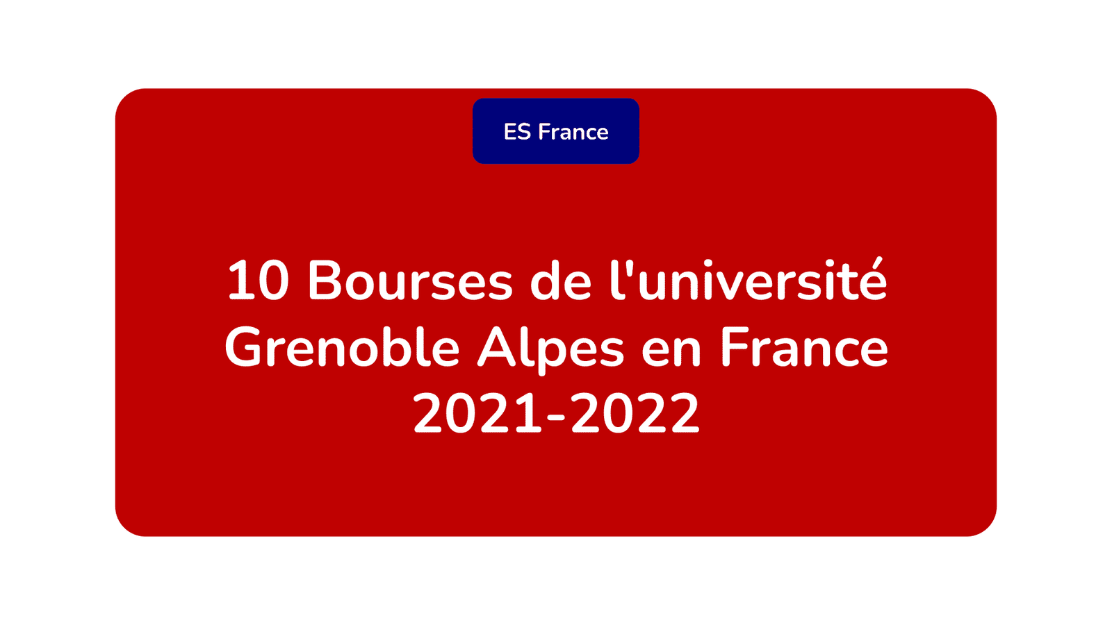 Bourses de l'université Grenoble Alpes