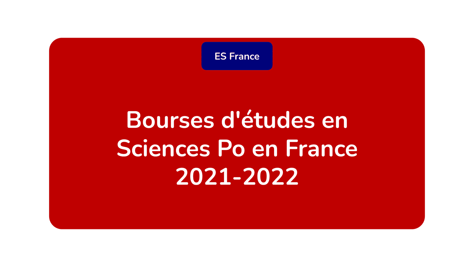 Bourses d'études en Sciences Po