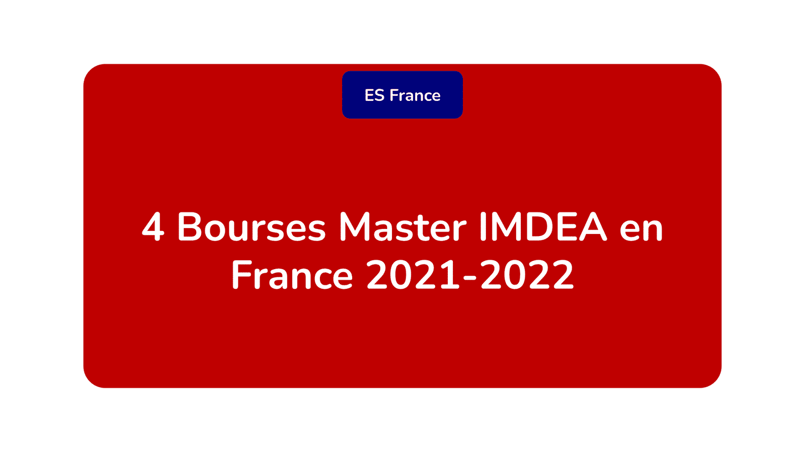Bourses Master IMDEA