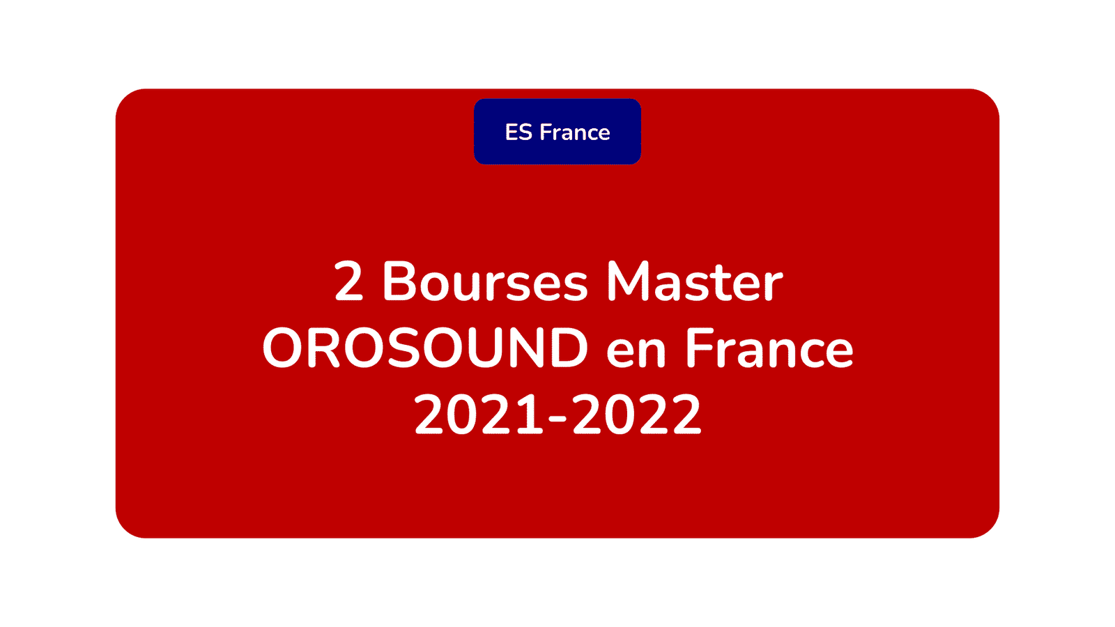 Bourses Master OROSOUND