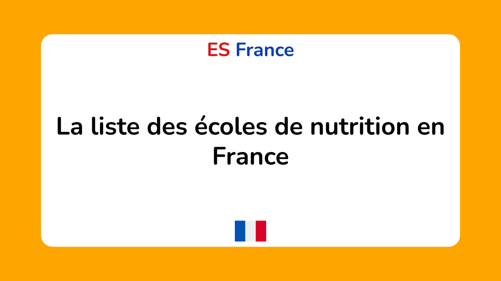 écoles de nutrition en France